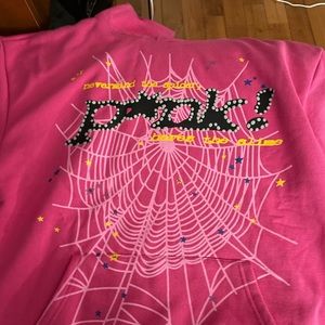 Young thug SP5der pink hoodie size xl